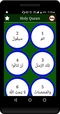 Holy Quran android App screenshot 1